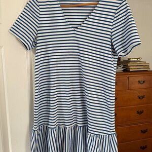 Draper James Stripped Drop Waist Dress medium
